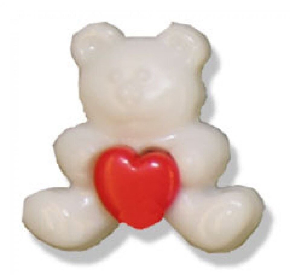 Trimits White 24mm Care Bear Buttons for Dressmaking - each