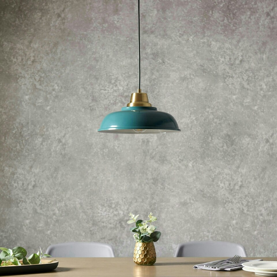 image 1 of Bakewell Teal Ceiling Pendant N/A