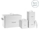 image 1 of Harbour Housewares 4 Piece White Vintage Metal Kitchen Canisters Set Utility Storage Utility Containers Storage Box Storage Container