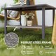 image 5 of Outsunny Outdoor Rattan Coffee Table, Rectangular Tea Side Table, Mixed-grey 