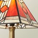 image 2 of ValueLights Tiffany Red Stained Glass Shade Brass Table Lamp Red