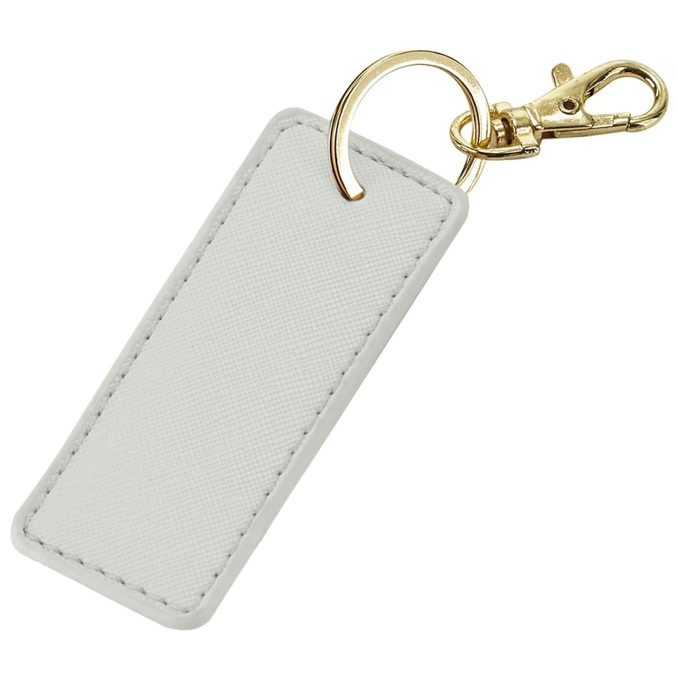 Bagbase Boutique Leather-Look PU Keyclip - Soft Grey - One Size