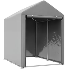 Outsunny 1.2 x 1.8m Portable Garden Shed for Motorbikes, Garden Tools, Bikes | Grey