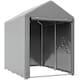 image 1 of Outsunny 1.2 x 1.8m Portable Garden Shed for Motorbikes, Garden Tools, Bikes | Grey