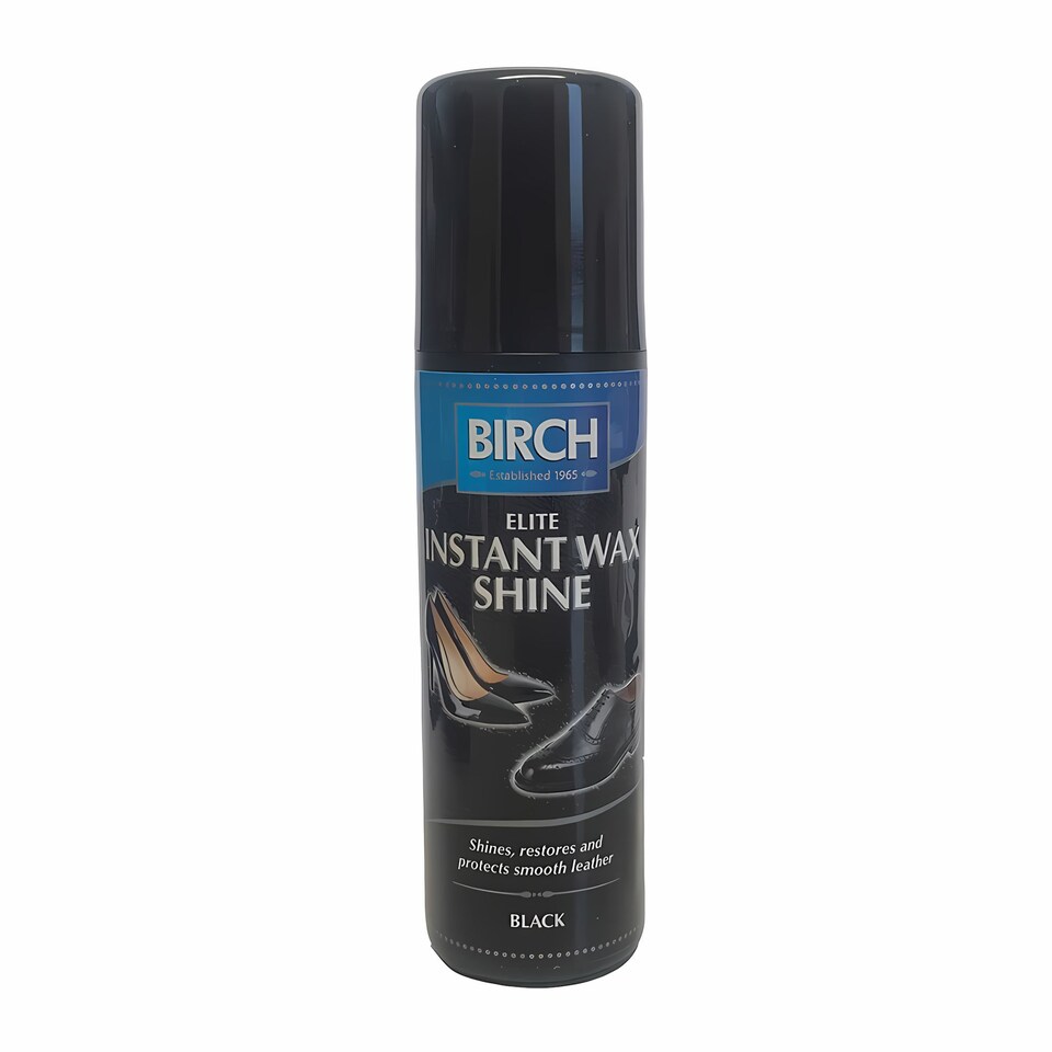 image 1 of BIRCH Elite Instant Wax Shine - Quick Buff-Free Gloss for Shoes and Boots 75ml | Black | Black