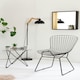 image 3 of Interiors by Premier Black Metal Wire Chair, Comfortable Seating Garden Wire Chair, Easy Cleaning Wire Frame