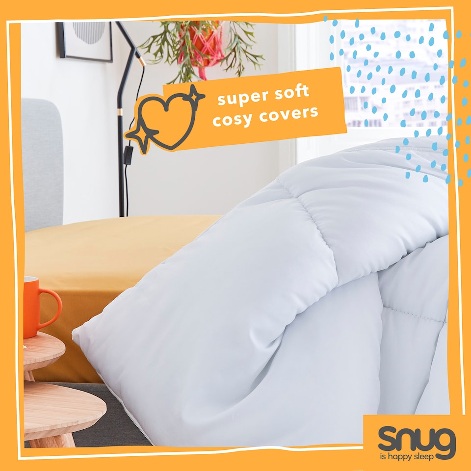 image 1 of Snug Brilliantly Bouncy 10.5 Tog Duvet | White | King