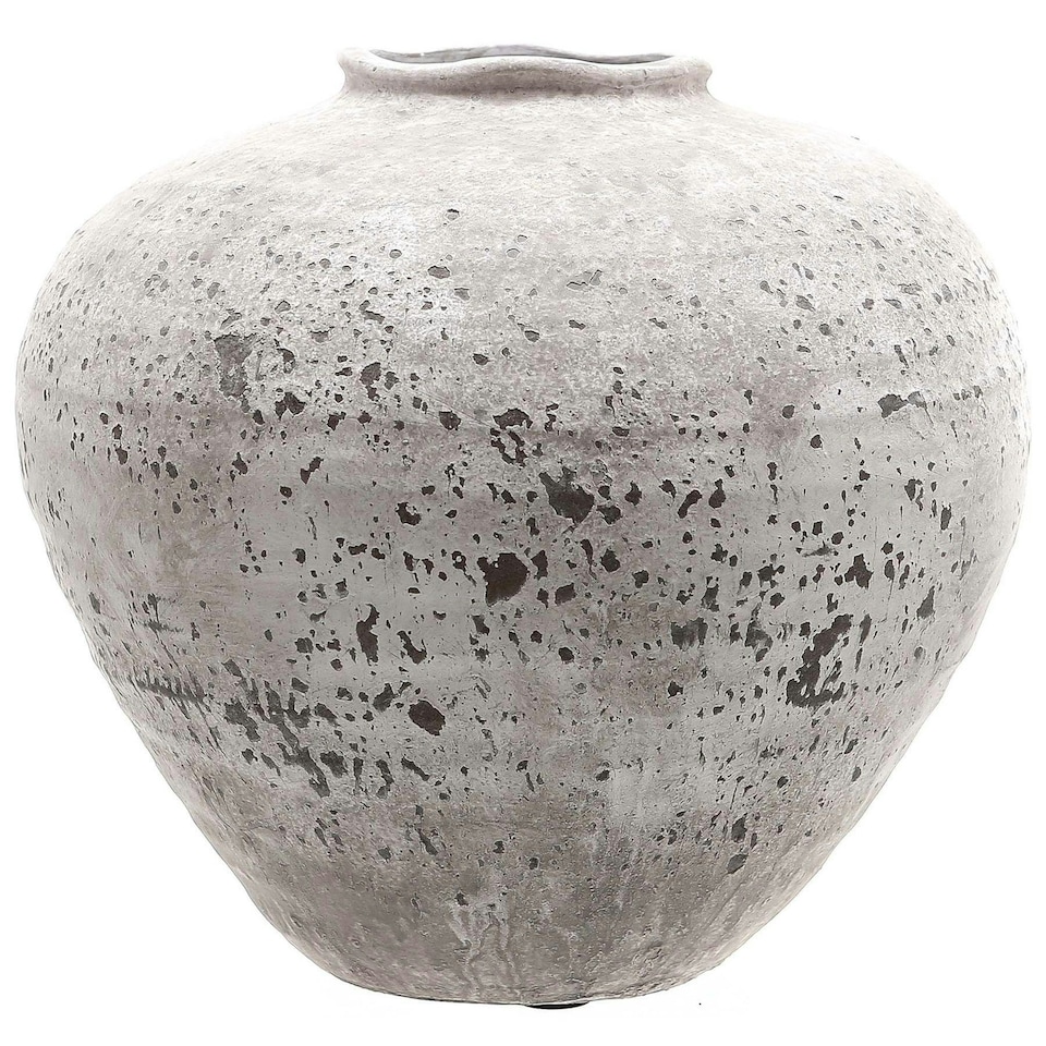 Hill Interiors Regola Stone Effect Vase - Stone - 26cm x 28cm x 28cm