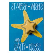 Bomb Cosmetics Greetings Card Starfish Wishes