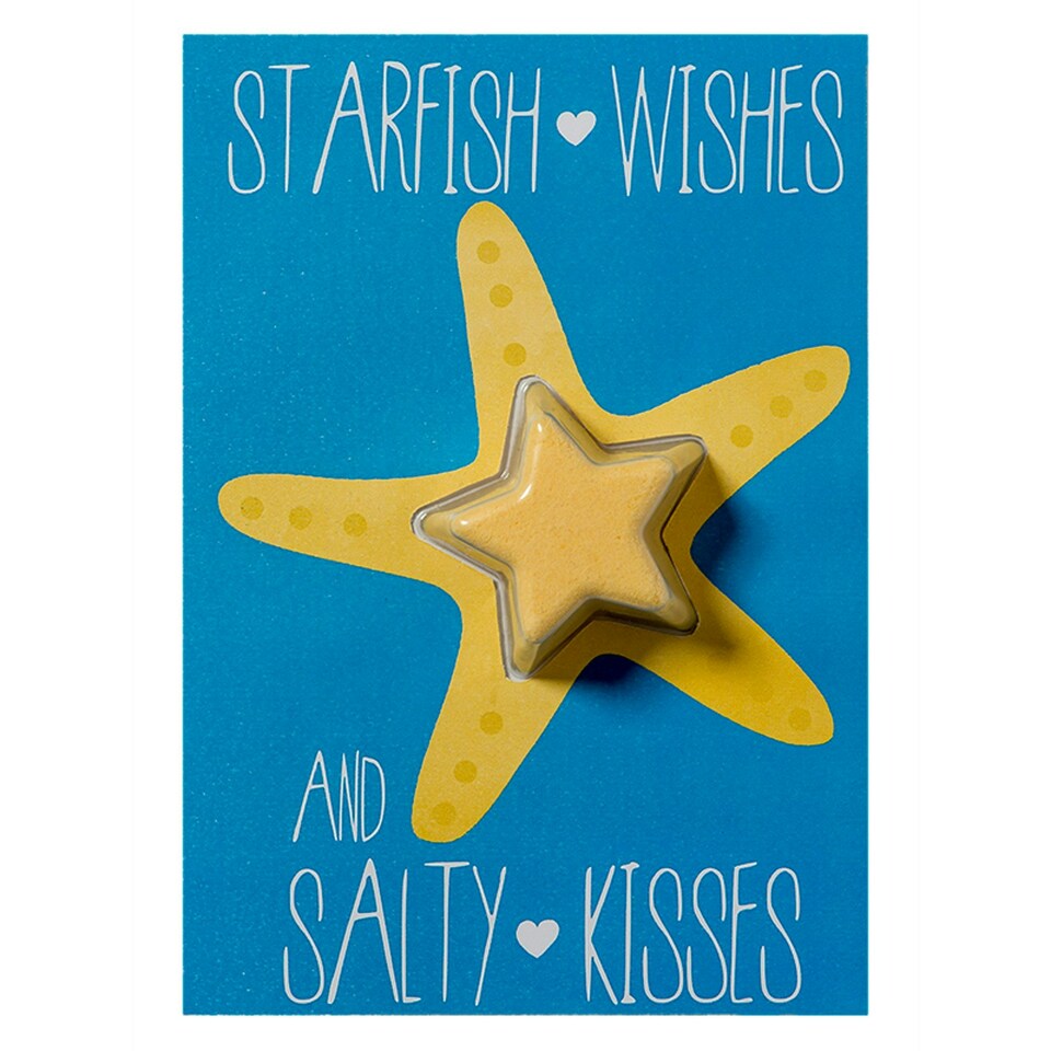 Bomb Cosmetics Greetings Card Starfish Wishes