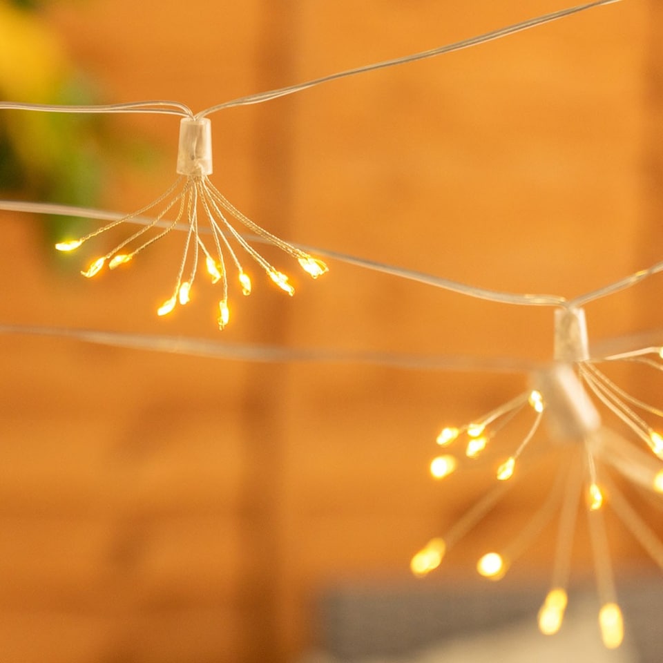 image 1 of ValueLights Firework Clear Outdoor Solar String Light