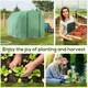 image 6 of Outsunny 2.5 x 2m Walk-In Polytunnel Greenhouse with Roll Up Door Windows Green