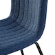 image 7 of Set of 6 Teddy Faux Fur Stitched Design Dining Chairs Blue Bella by MCC