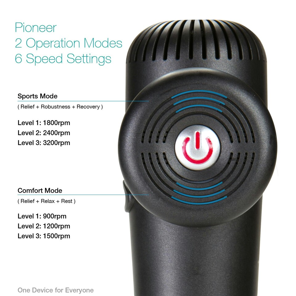 image 1 of Eleeels X1T Percussive Massage Gun - Dual Mode, 6 Speed Settings, Ergonomic Design for Neck and Muscle Relief