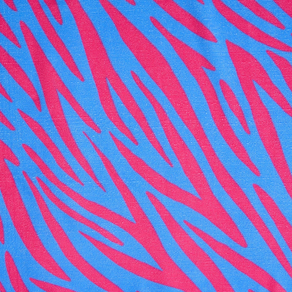 image 1 of OHS Print Beach Towel Bath Travel Quick Dry Microfibre Absorbent | Multi | Pink/Blue Zebra | One size