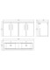 image 2 of Balterley Level Wall Hung 4 Door Vanity Unit with Double Basin for Modern Bathroom Storage | Grey | Satin Soft Black