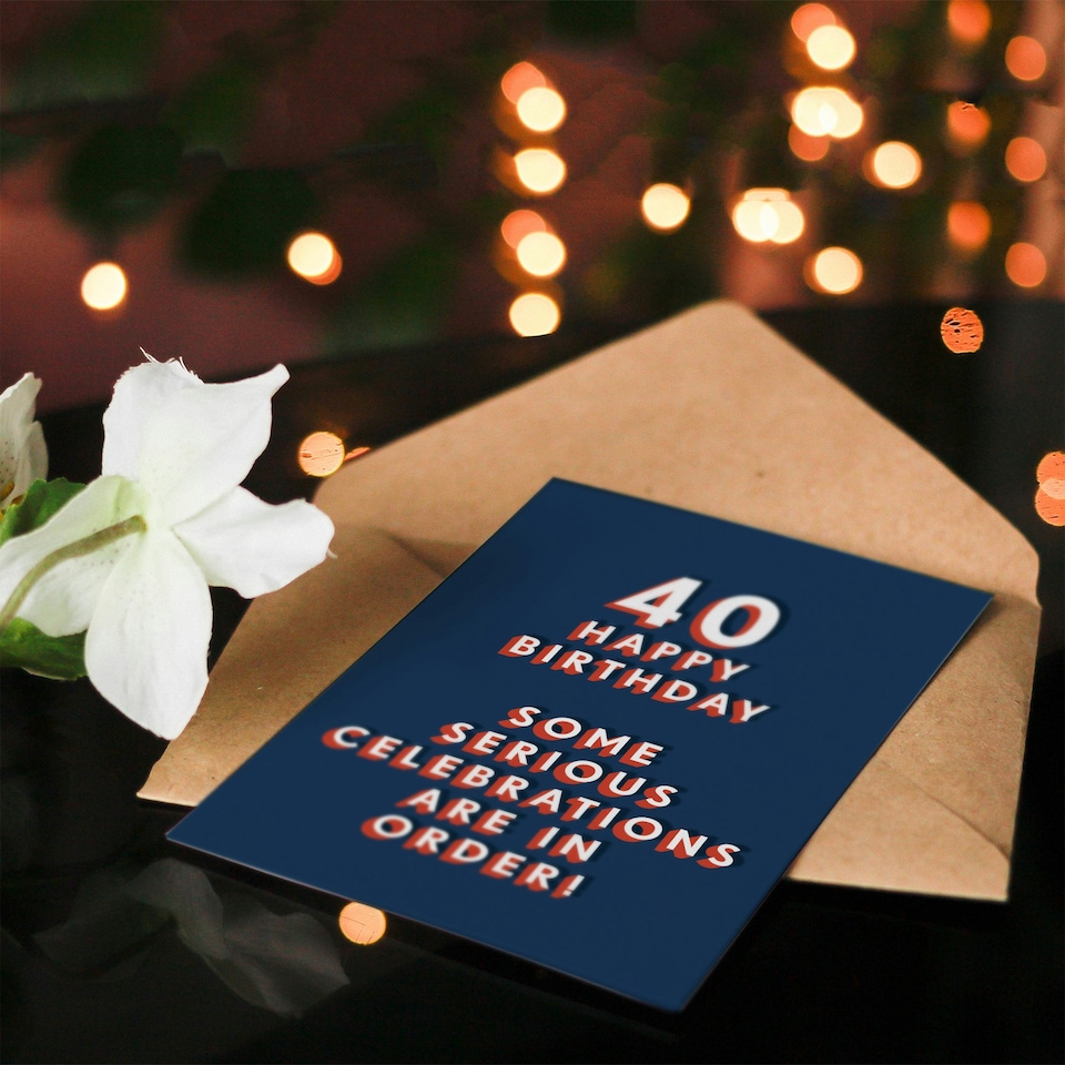 image 1 of Serious Celebrations Forty 40 Year Old 40th For Him Birthday Card