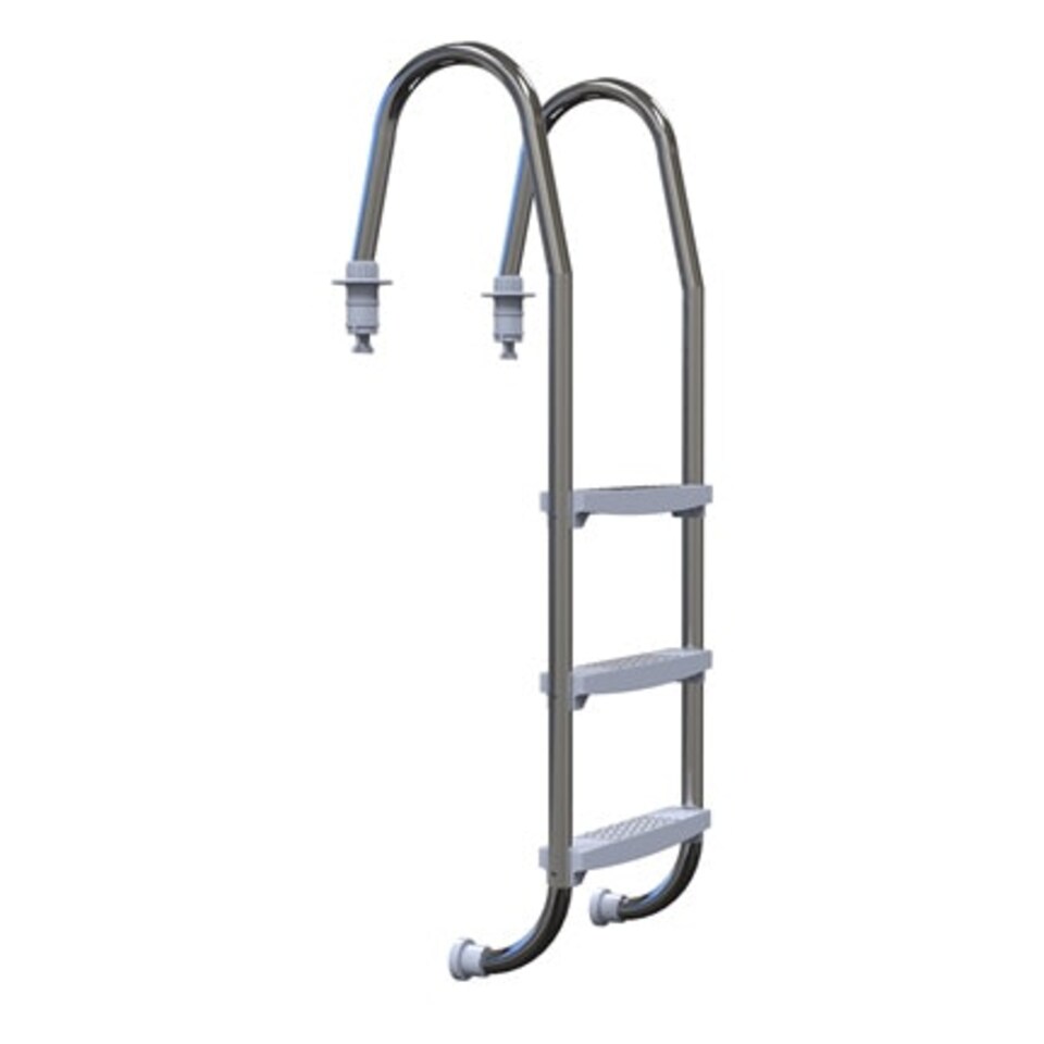 image 1 of 38mm Slimline Stainless Steel Ladder with 3 ABS Treads