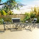 image 8 of Outsunny 4 Piece Foldable Camping Table and Chairs Set, Grey
