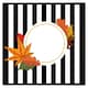 image 2 of Blach stripes, autumn leaves (Picture Frame) Brown | XL