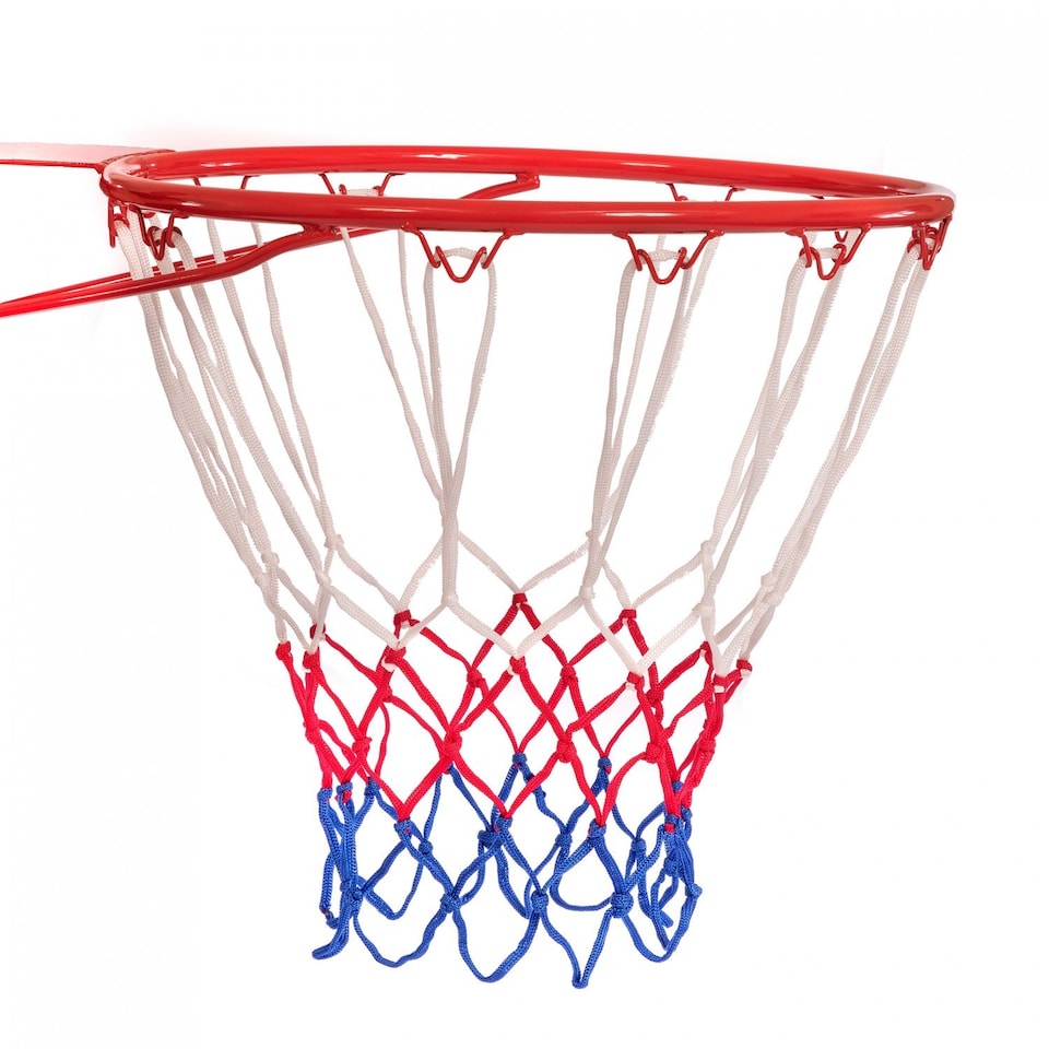 image 1 of Heavy Duty Wall Mounted Full Size Red Basketball Hoop Rim and Net