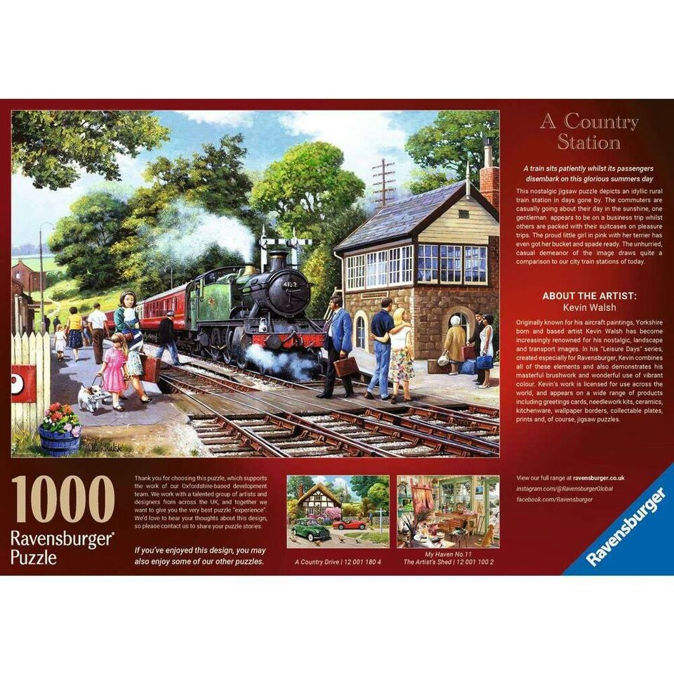 image 1 of Ravensburger A Country Station 1000 Piece Jigsaw Puzzle