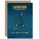 image 1 of Capricorn Star Sign Zodiac Constellation Birthday Greeting Card