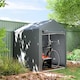image 2 of Outsunny 1.2 x 1.8m Garden Storage Shed Tent, Portable Shed Shelter with Galvanised Steel Frame and Large Door, for Motorbike, Garden Tools, Bike Storage | Grey | 1