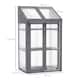image 7 of Outsunny Wooden Greenhouse Cold Frame Grow House w/ Double Door for Flower Brown