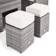 image 2 of Primrose Living Classic Rattan 6 Seater Sofa Set with Rising Table in Stone