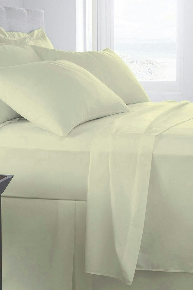 image 1 of Egyptian Cotton Deep Fitted Sheet - 400 Thread Count - 16" Deep - Cream - King