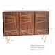 image 2 of Dark Gold Large Sideboard - Solid Mango Wood - L40 x W135 x H85 cm | Brown