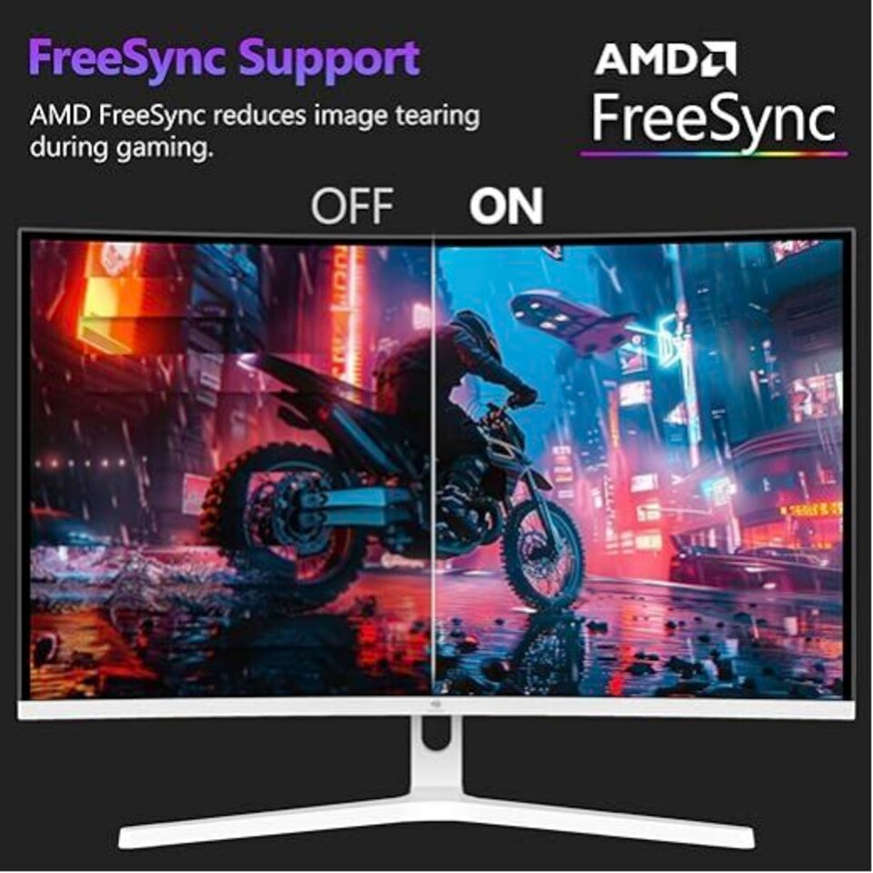 image 1 of Z-Edge 27 Inch Curved Gaming Monitor 300Hz 240Hz 1ms 1080P VA 1500R DP HDMI | White PC Monitor Full HD 1920x1080 16:9, 250cd/m² Brightness, 3000:1 Contrast, FreeSync, Crosshair, VESA Mountable
