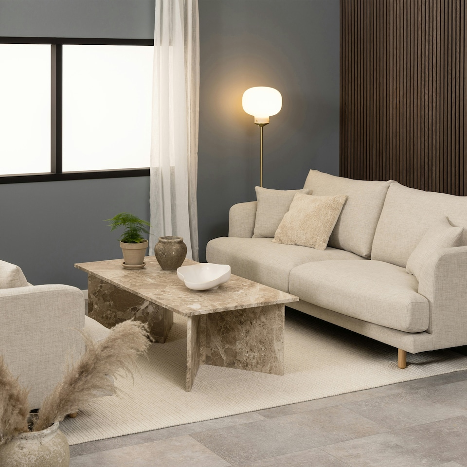 image 1 of Vega Rectangular Coffee Table in Brown Marble