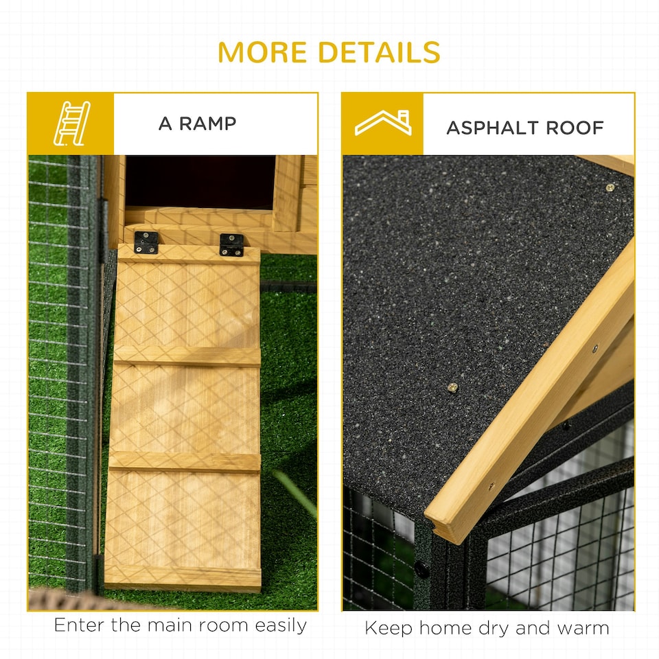 image 1 of PawHut Rabbit Hutch, Guinea Pig Hutch 2 Tiers w/Tray & Ramp, for 1-2 Rabbits