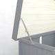 image 9 of Outsunny Wooden Garden Storage Shed w/Hinged Roof and Shelf, Grey