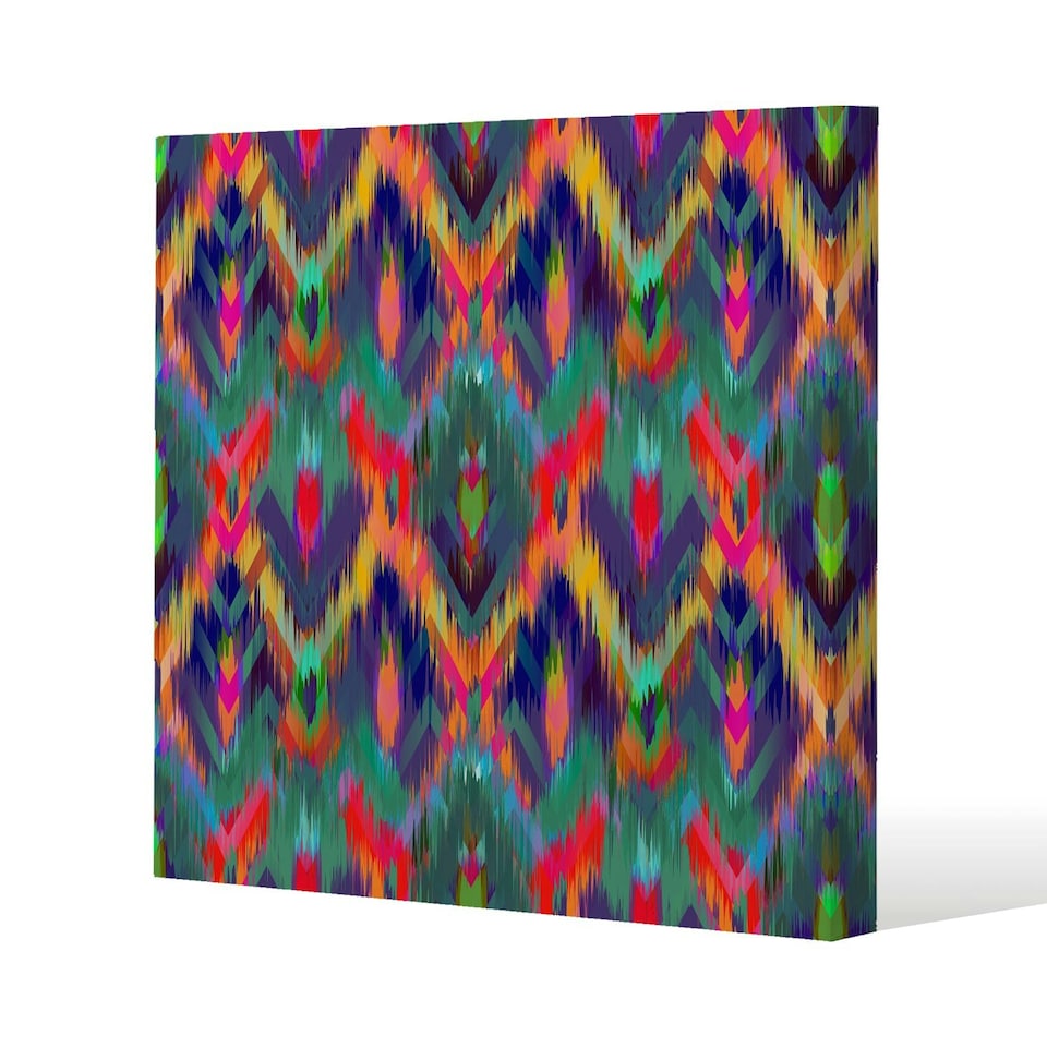 image 1 of Abstract ethnic ikat pattern (Canvas Print) 90 x 90 x 4cm