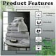 image 5 of VELVETIO 8 Piece Towel Bale Set Jacquard Greek Key Pattern - 100% Cotton, 450 GSM Grey | Charcoal