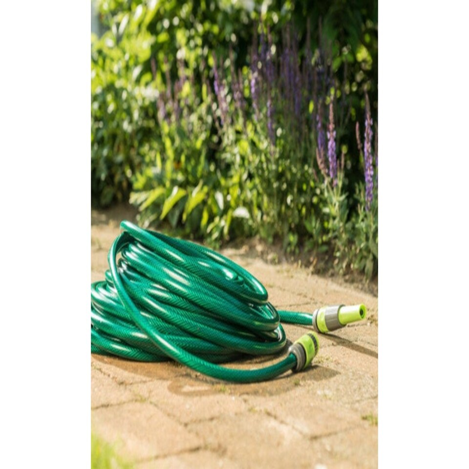 image 1 of 30M Flexible Garden Hose Set with Connectors - Leak-Proof Lightweight and Kink-Free 30M Watering Hose Kit for Home Lawn and Plant Care Green