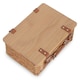 image 3 of Double Steamed Empty Picnic Basket with Pinewood Lid Brown | S