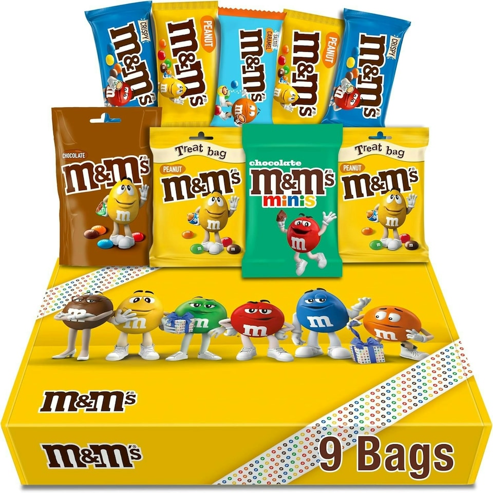 image 1 of M&M's Variety Chocolate Hamper Gift Box | Peanut | Crispy | Salted Caramel | Chocolate | Mini's