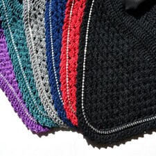 Rhinegold Diamante Fly Hood/Noise Muffler Blue | Size: Pony
Colour: Ink Blue