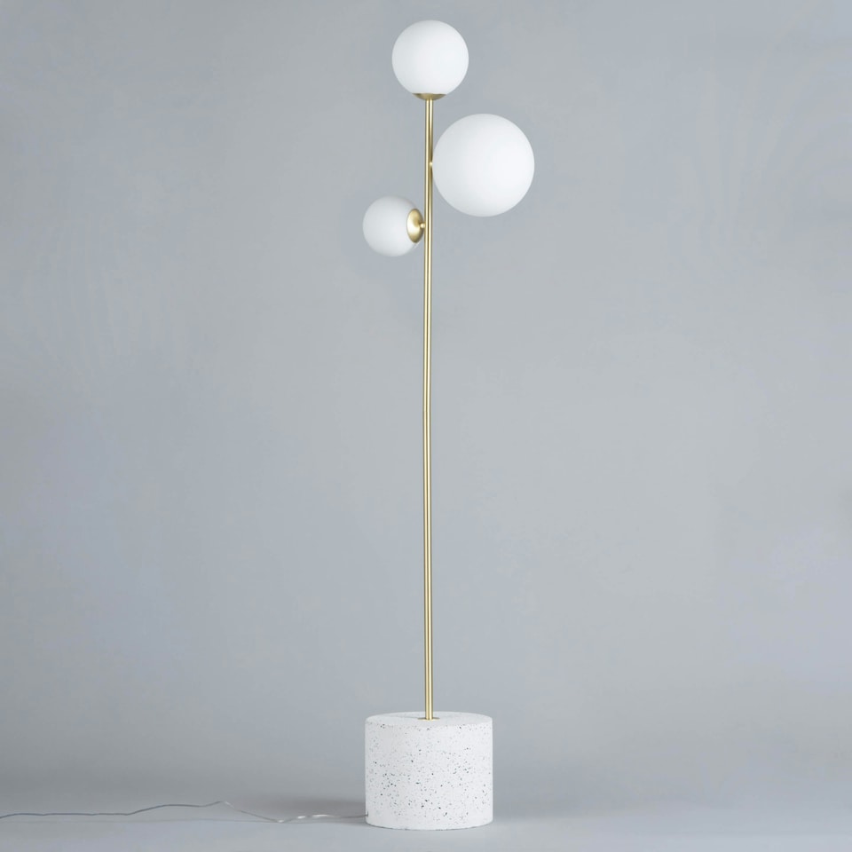 image 1 of BHS Terrazzo Forella Floor Lamp | Gold | Satin Brass | 1