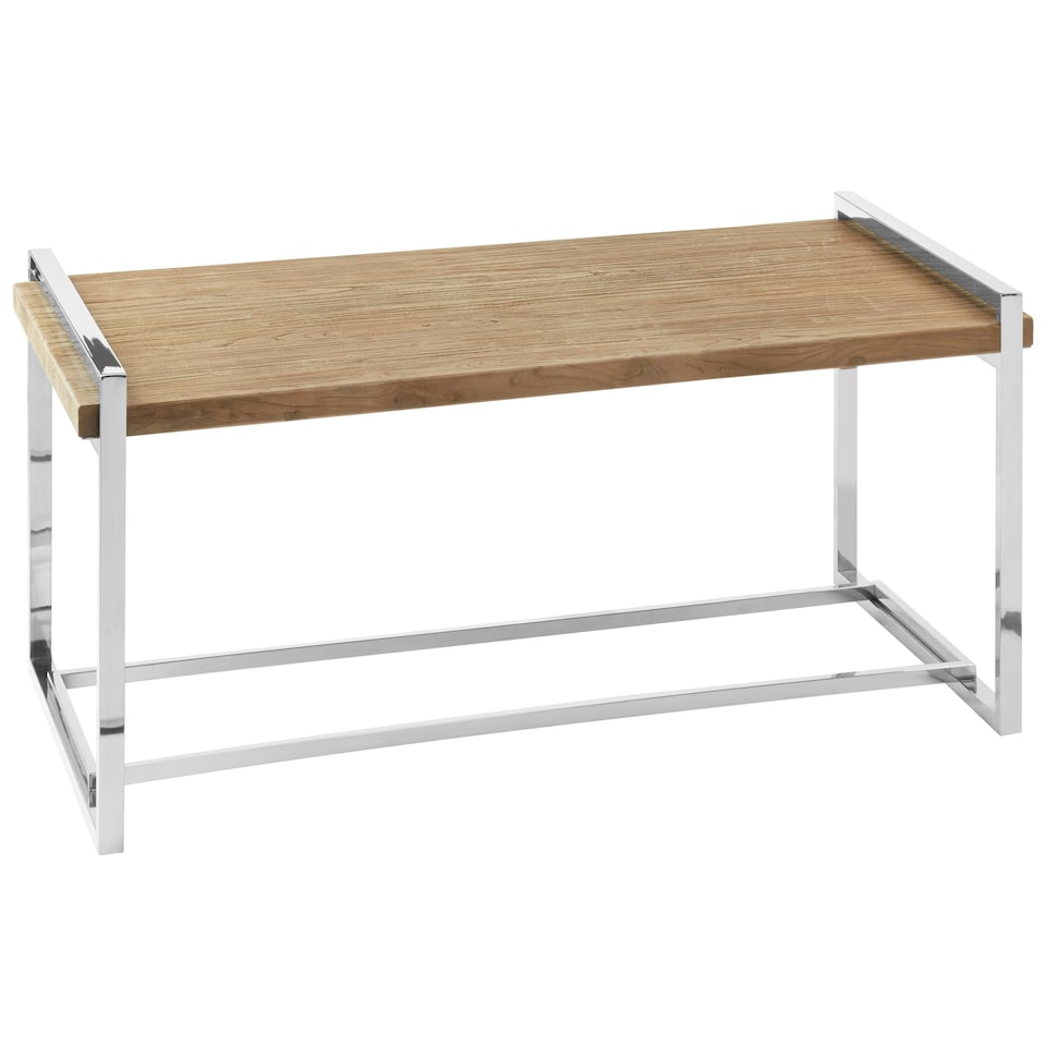 image 1 of Interiors by Premier Coffee Table, Wooden Surface Display Table, Stainless Steel Decorative Coffee Table For Bedroom Brown