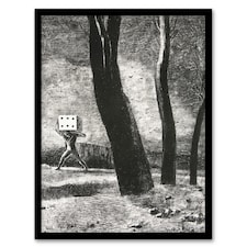 Odilon Redon Framed Wall Art Print The Gambler Charcoal Painting Home Décor