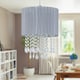 image 7 of First Choice Lighting Set of 2 Voile 25cm Jewelled Grey Ribbon Pendant Shades Grey | Clear