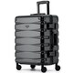 image 1 of Flight Knight Premium Travel Suitcase - 8 Wheels Built-in TSA Lock Aluminium Frame, ABS Hard Shell Carry on Check in Luggage - 100+ Airlines Approved Black | Black Mono | Cabin Bag