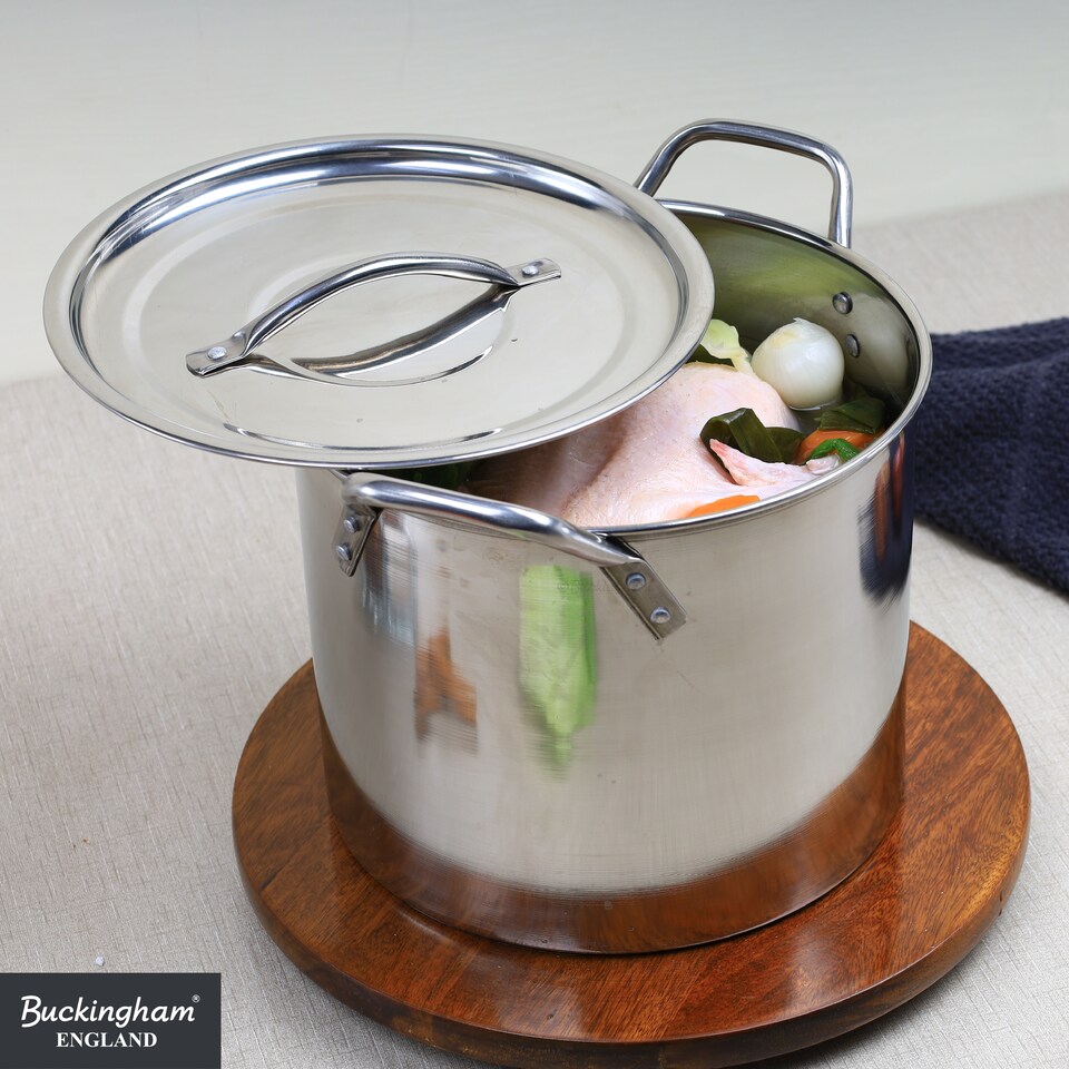 image 1 of Buckingham Stainless Steel Stock Pot with Lid 24 cm , 9 Litres 