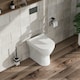 image 4 of Rimless Back to Wall Toilet Pan & Soft Close Sandwich Seat