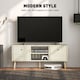 image 3 of HOMCOM TV Cabinet Stand Unit for TVs up to 50  Flat Screen with Foldable Drawers and Shelves, Entertainment Centre for Living Room, Bedroom Nature Wood Finish